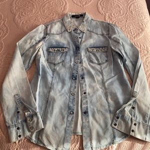 Forever 21 Jean embellished top